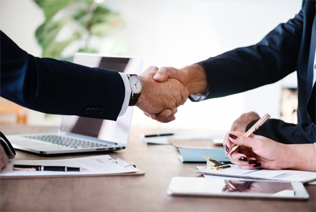 Business professionals working together